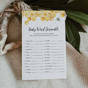 CALLA Honey Bee Baby Word Scramble Game Kaart