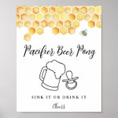 CALLA Honey Bee Fopspeen Beer Pong Poster (Voorkant)