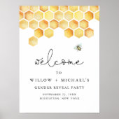 CALLA Honey Bee Geslacht onthullen Welkom Poster (Voorkant)