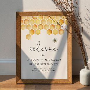 CALLA Honey Bee Geslacht onthullen Welkom Poster