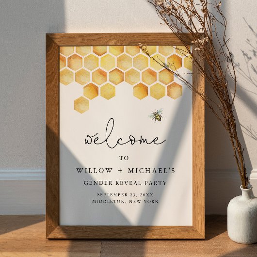 CALLA Honey Bee Geslacht onthullen Welkom Poster