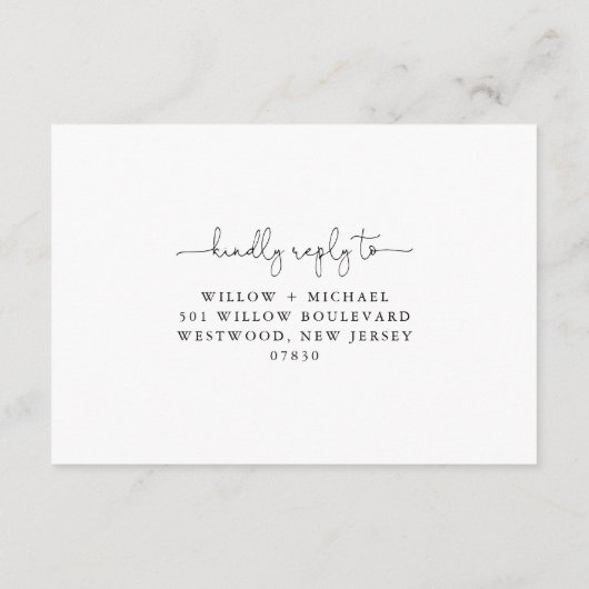 CALLA Honey Bee RSVP-kaart Informatiekaartje (Achterkant)