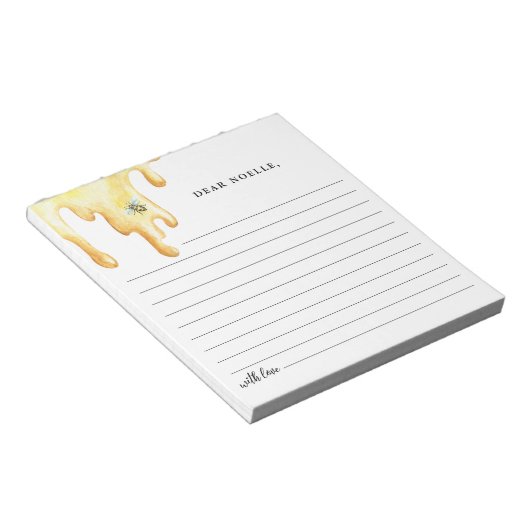 CALLA Honey Bee Time Capsule Baby shower Kaart Notitieblok (Schuin)