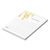 CALLA Honey Bee Time Capsule Baby shower Kaart Notitieblok (Linkerzijde)