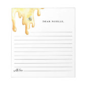 CALLA Honey Bee Time Capsule Baby shower Kaart Notitieblok (Voorkant)