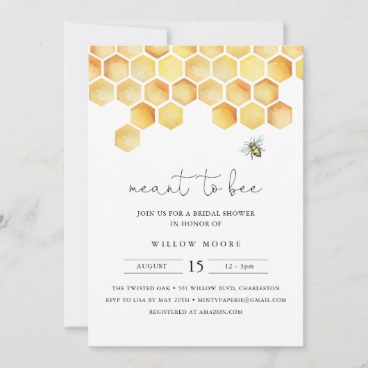 CALLA Honey Beeld om Bee Vrijgezellenfeest Kaart (Voorkant)