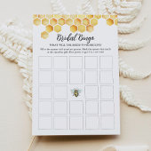 CALLA Honeycomb Bee Bridal Bingo Kaart