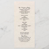 Calla lelie bloemen bloem bruiloft programma programmakaart (Achterkant)