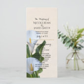 Calla lelie bloemen bloem bruiloft programma programmakaart (Staand voorkant)