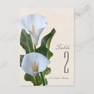 Calla lelie bloemen bloem elegant tafelnummer