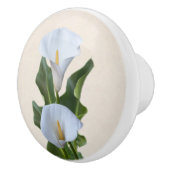 Calla-lelie Bloemen Bloementuin & Bladeren Keramische Knop (Rechts)