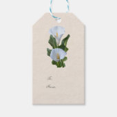 Calla lelie bloemen bloemrijke elegante bruiloft cadeaulabel (Voorkant)