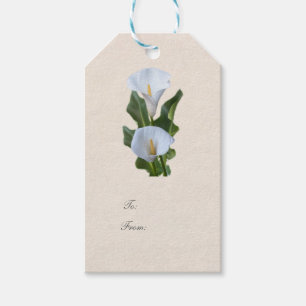 Calla lelie bloemen bloemrijke elegante bruiloft cadeaulabel