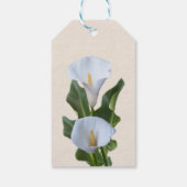 Calla lelie bloemen bloemrijke elegante bruiloft cadeaulabel (Achterkant)