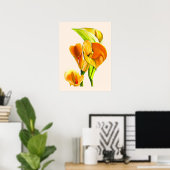 Calla lelie bloesem waterverf floraal poster (Thuiskantoor)