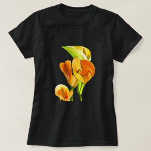 Calla lelie bloesem waterverf floraal t-shirt