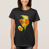 Calla lelie bloesem waterverf floraal t-shirt (Voorkant)