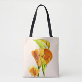 Calla lelie bloesem waterverf floraal tote bag (Voorkant)