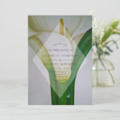 Calla lelie bruiloft kaart (Staand voorkant)