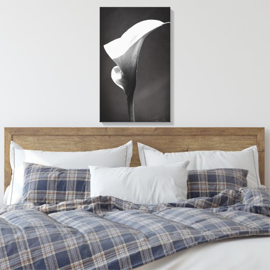 Calla lelie canvas print (Insitu (Slaapkamer))