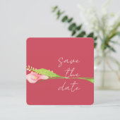 Calla lelie Elegante "Save The Date"-aankondiging Kaart (Staand voorkant)