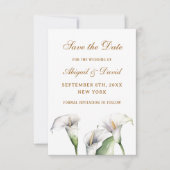 Calla Lelie Huwelijk Datum Opslaan Save The Date (Voorkant)