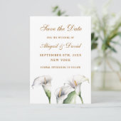 Calla Lelie Huwelijk Datum Opslaan Save The Date (Staand voorkant)