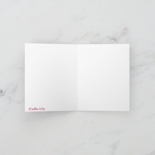Calla Lelie Kaart (Binnen)