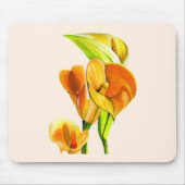 Calla lelie oranje floal waterverf muismat (Voorkant)
