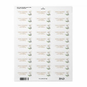 Calla lelie retouradreslabel etiket (Full Sheet)