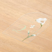 Calla lelie tafel 2 acryl uitnodigingen (Laagn)