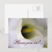 Calla lelie uitnodiging briefkaart (Voorkant / Achterkant)