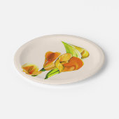 Calla lelie waterverf bloemkunst papieren bordje (Gekanteld)