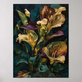 Calla lelies - bloemen digitale kunst poster