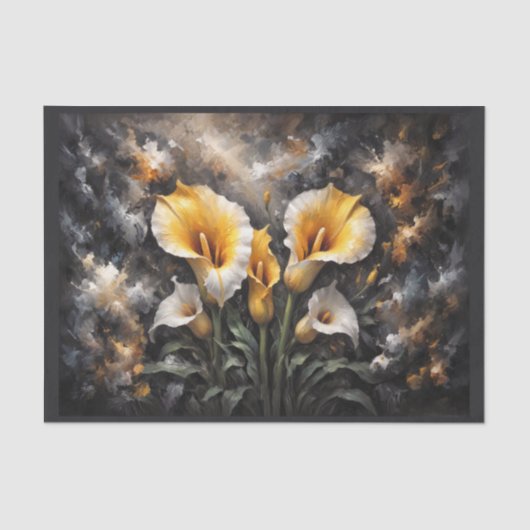 Calla lelies bloemen samenstelling #1 tissuepapier (Voorkant)