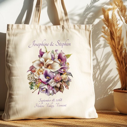 Calla Lelies bruiloft welkomsttas Tote Bag