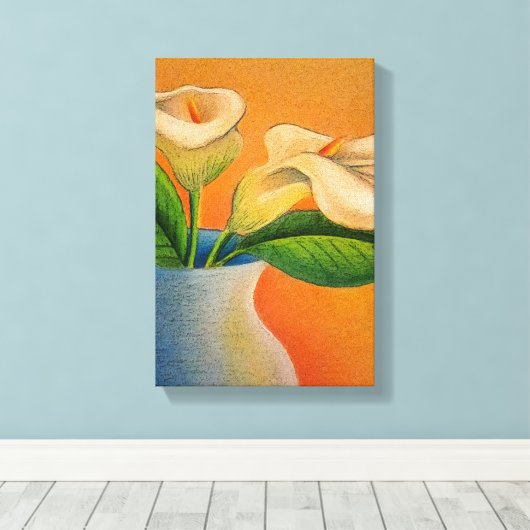 Calla Lelies canvas (Insitu (Houten vloer))