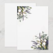 Calla-lelies en lavendel kaart (Voorkant / Achterkant)