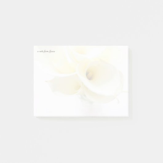 Calla lelies in vaas vervagen post-it® notes (Voorkant)