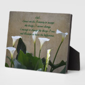 Calla lelies Inspirerend sereniteitsgebed Fotoplaat (Zijkant)