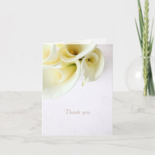 Calla lelies met tekst ruimte dank je bedankkaart