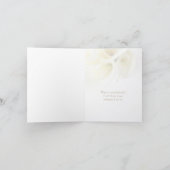 Calla lelies met tekst ruimte dank je wel bedankkaart (Binnen)