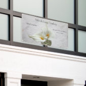 Calla lelies op getextureerde achtergrond bruiloft spandoek (Buitenkant Gebouw)