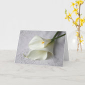 calla lelies op linnen kaart (Gele Bloem)