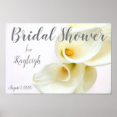 Calla lelies overhead close-up poster (Voorkant)