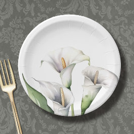 Calla lelies papieren bordje