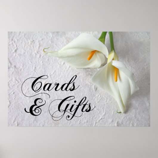 Calla-leugens met ruimte voor tekstbruiloft poster (Voorkant)