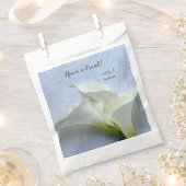 Calla-leugens op decoratieve achtergrond bedankzakje (Geknipt)