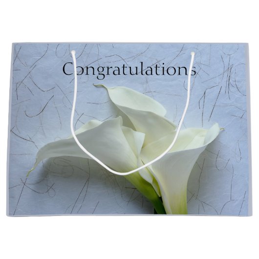 Calla-leugens op decoratieve achtergrond groot cadeauzakje (Voorkant)