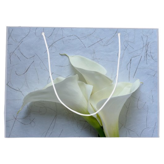 Calla-leugens op decoratieve achtergrond groot cadeauzakje (Achterkant)